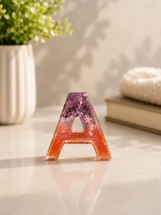 Custom resin letter A